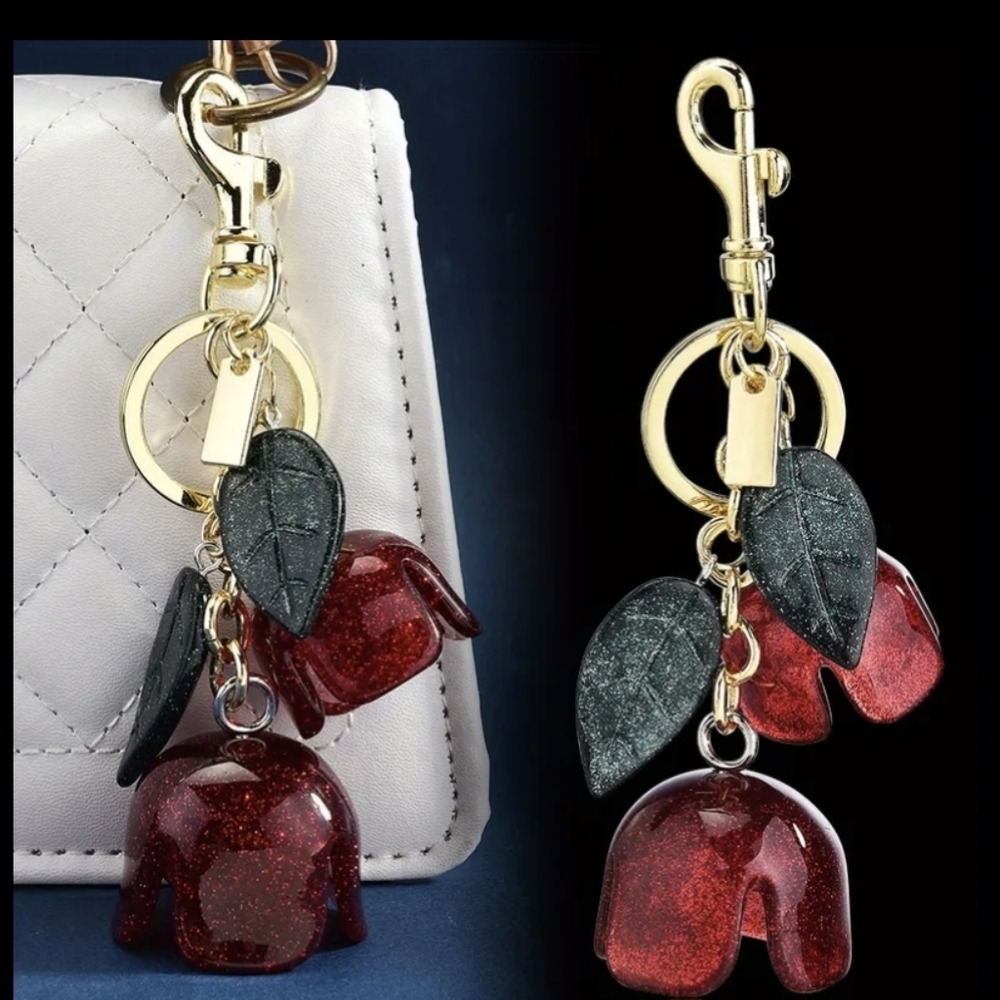 Beautiful Flower Bag Charm/ Keychain NEW
